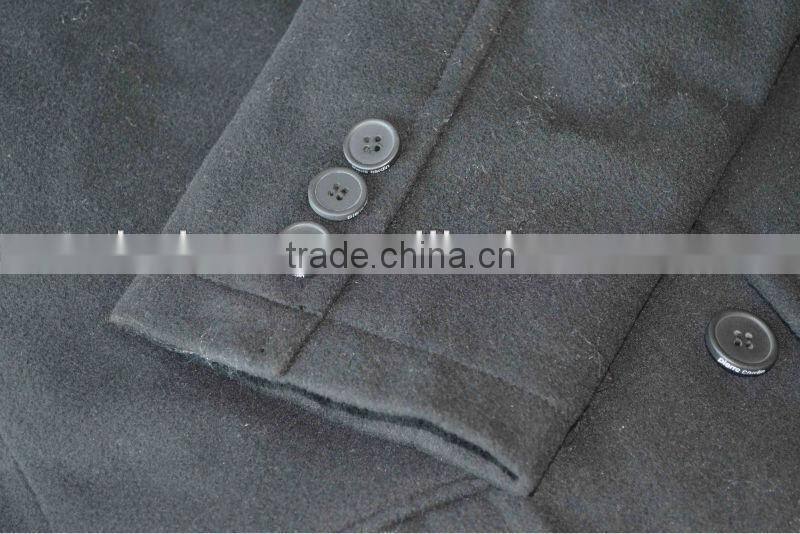 fake fur collar woolen coat for men