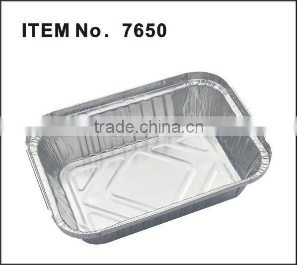 packaging boxes cookware food use take away aluminum foil container with lid No. 7650