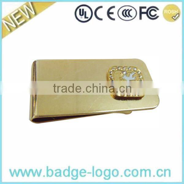Letters logo stainless steel money clip