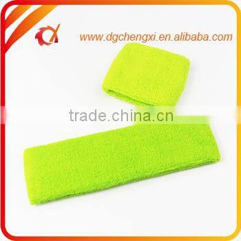 High qualitycustomized logo cotton sweatband set