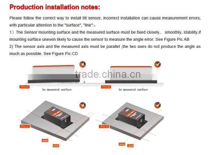 SCA116T Fast Response Single-Axes CAN BUS Type Inclinometer One Axes Tilt Sensor With CAN2.0 Output, Max Range +/-180deg