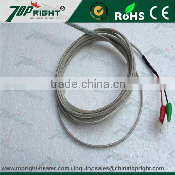K Type 50x5mm 800C Probe Thermocouple Temperature Sensor Cable 9.8ft 3 Meters