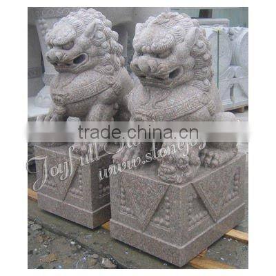 Stone Fu Dog Statue, Oriental Lion Sculptures