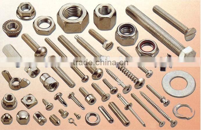 Galvanized or colorful full thread hex bolt , fastener hex bolt