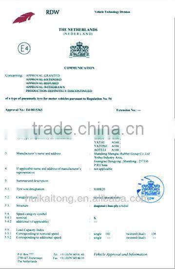 manufacture terraking tires for truck 9.00R20