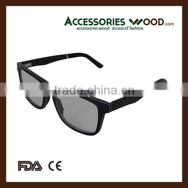 2016 Men Fashion Eyewear Ebony Wood Sunglasses and Customized Logo