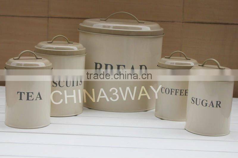 With Electroplate Handle Vintage Kitchen 4-piece Storage Set