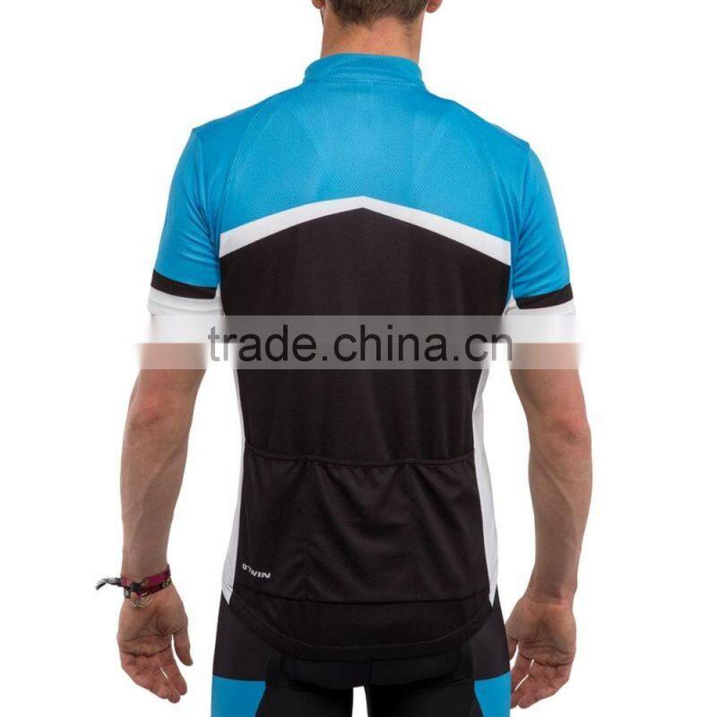 Daijun OEM 2016 new design high quaity blue man cycling jersey and shorts