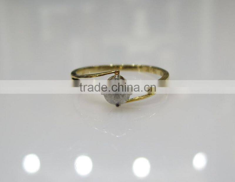 0.40cts Diamond Solitaire Ring 14K Yellow Gold 1.3gms