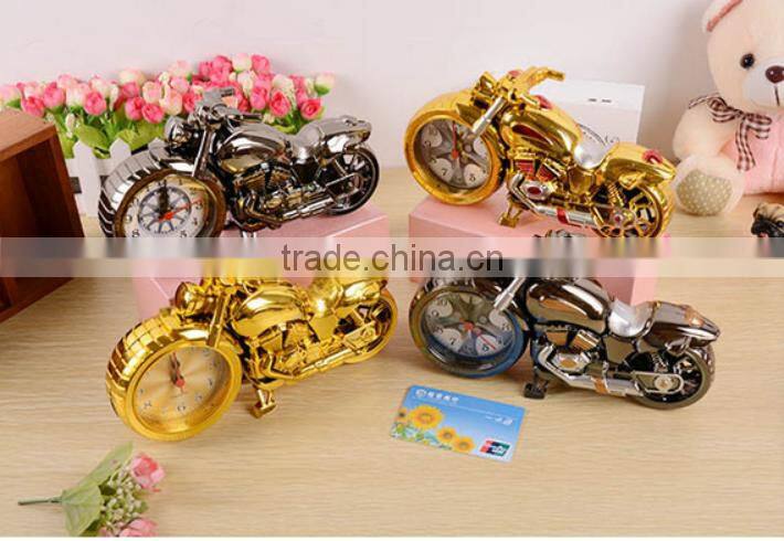 fashion home decor motorcycle table time alarm desk clock