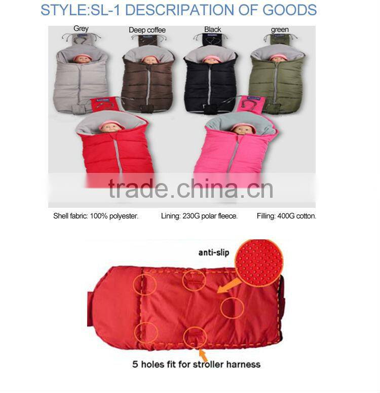 Wholesale safety material infant down sleeping bag for baby