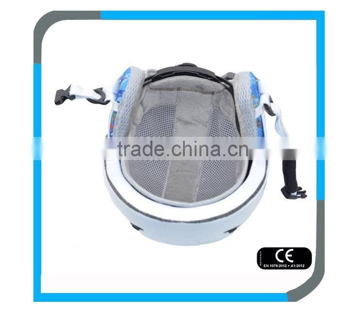 customize OEM in mould CE EN1077 white ski snow helmet with PC shell for kids and lady