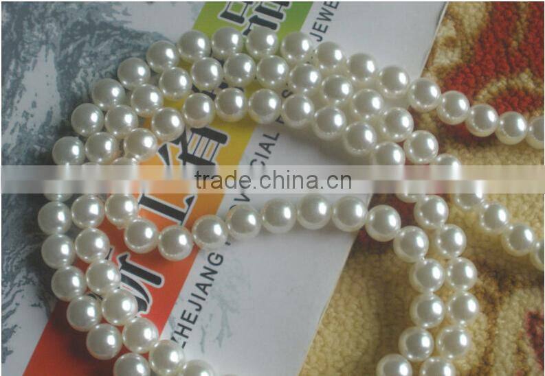 wholesale 8mm imitation pearls white plastic loose pearls