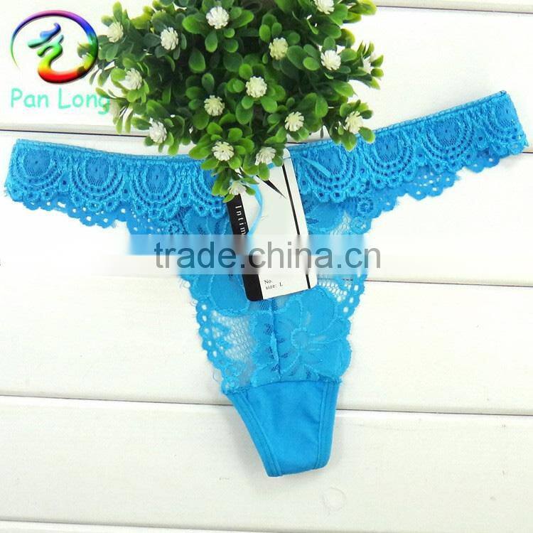 2015 sexy thong Women lace v-string tanga for young girls