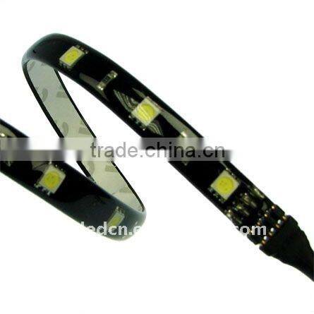 White DC12V 60leds/m 5050 drip glue waterpoof IP65 strip light with black FPC
