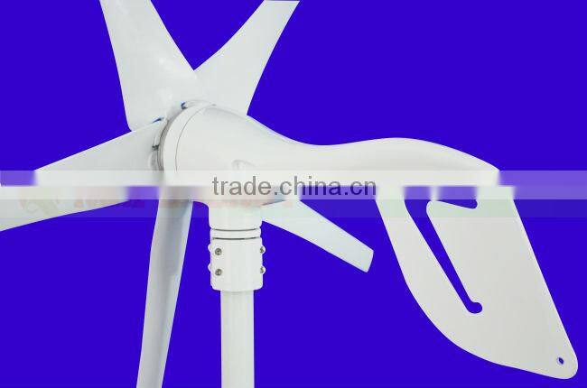 600W max wind turbine generator 5 blades for land and marine+wind/solar hybrid controller (LED display)