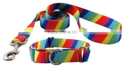 High quality Adjustable Nylon dog collar and leash set for Small Medium pets
