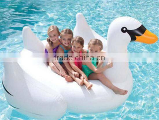 White New Summer Lake Swimming Water Lounge Pool Kid Giant Rideable Swan Inflatable Float Toy Good Quality