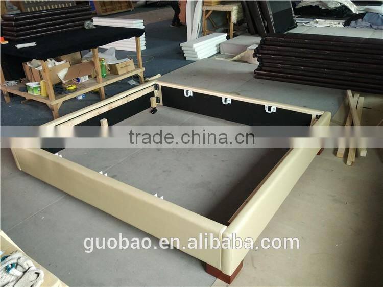 KD packing strong solid wooden bed frame/chinese wooden bed frame
