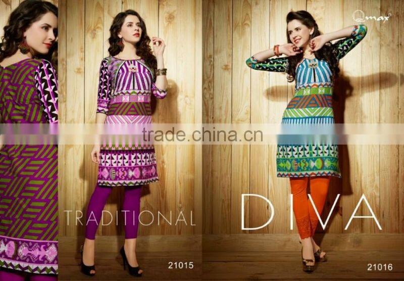 Indian Chikan Kurti Tunic Tops
