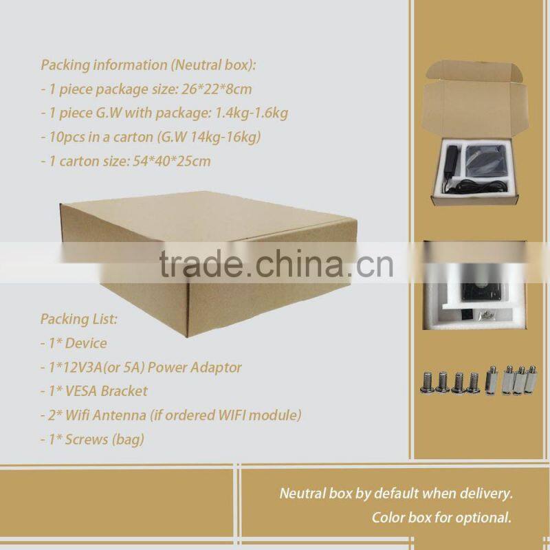 Office Industrial Desktop PC 1037U Dual Core 4G DDR3 Ram 64G Msata SSD Dual Gigabit Lan Thin Client PC Nettop