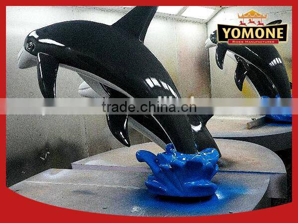 Lucky water park amusement rides shooting games swing dolphin for sale