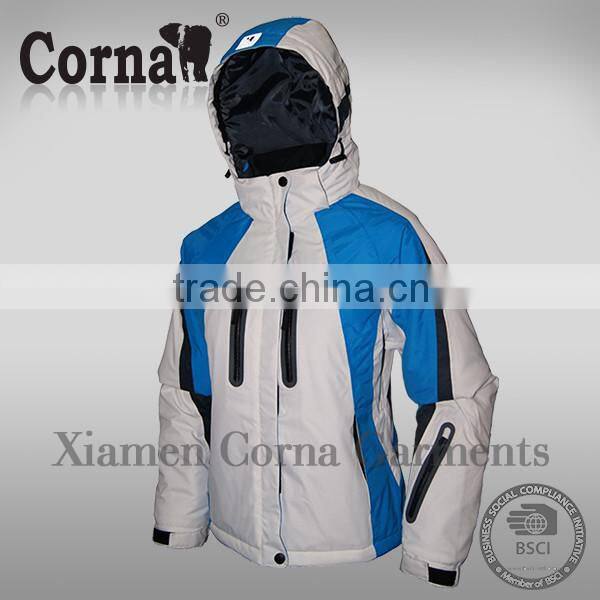Hot selling promotional ski jacket mens waterproof windproof hoodie jacket