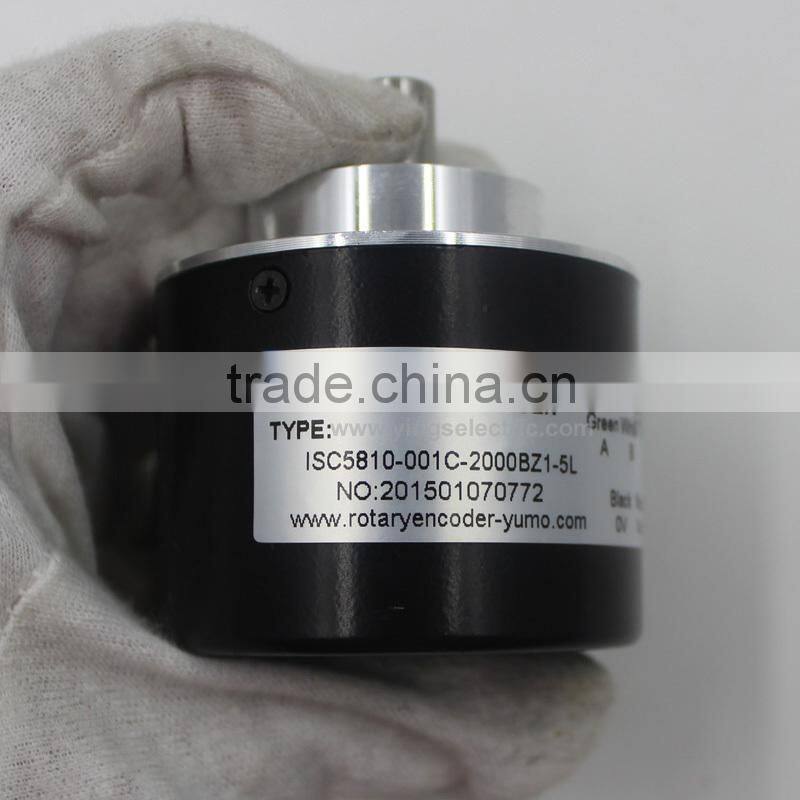 ISC5810 5 24VDC 2000ppr 58 mm 10mm CNC system Machine Solid shaft encoder optical price incremental rotary encoder