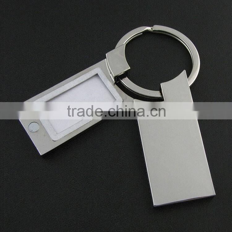 Promotion custom souvenir metal blank photo keychain