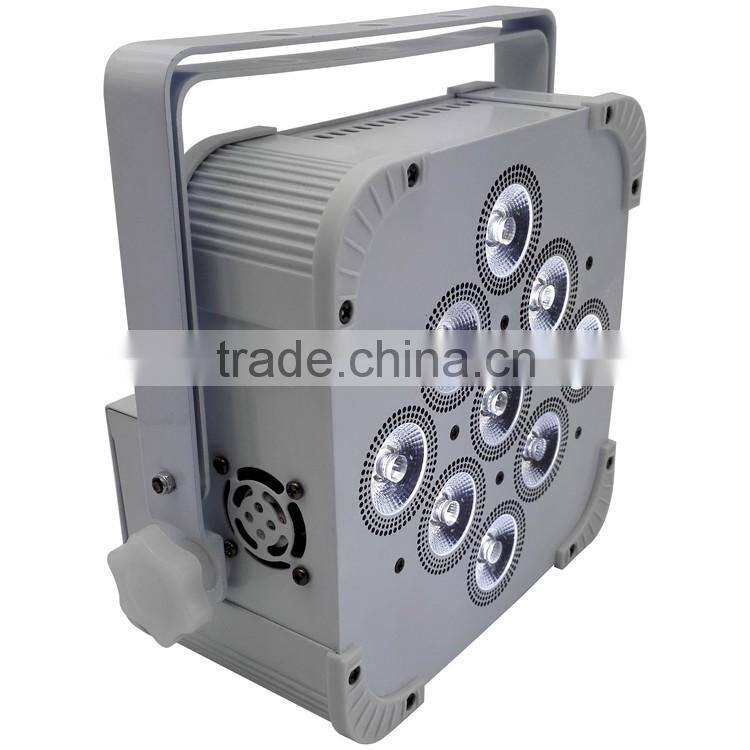 Three Years Warranty Uplight Rechargeable DMX Wireless Battery Powered Par Can 5in1 RGBWA 9x15w LED Par Light