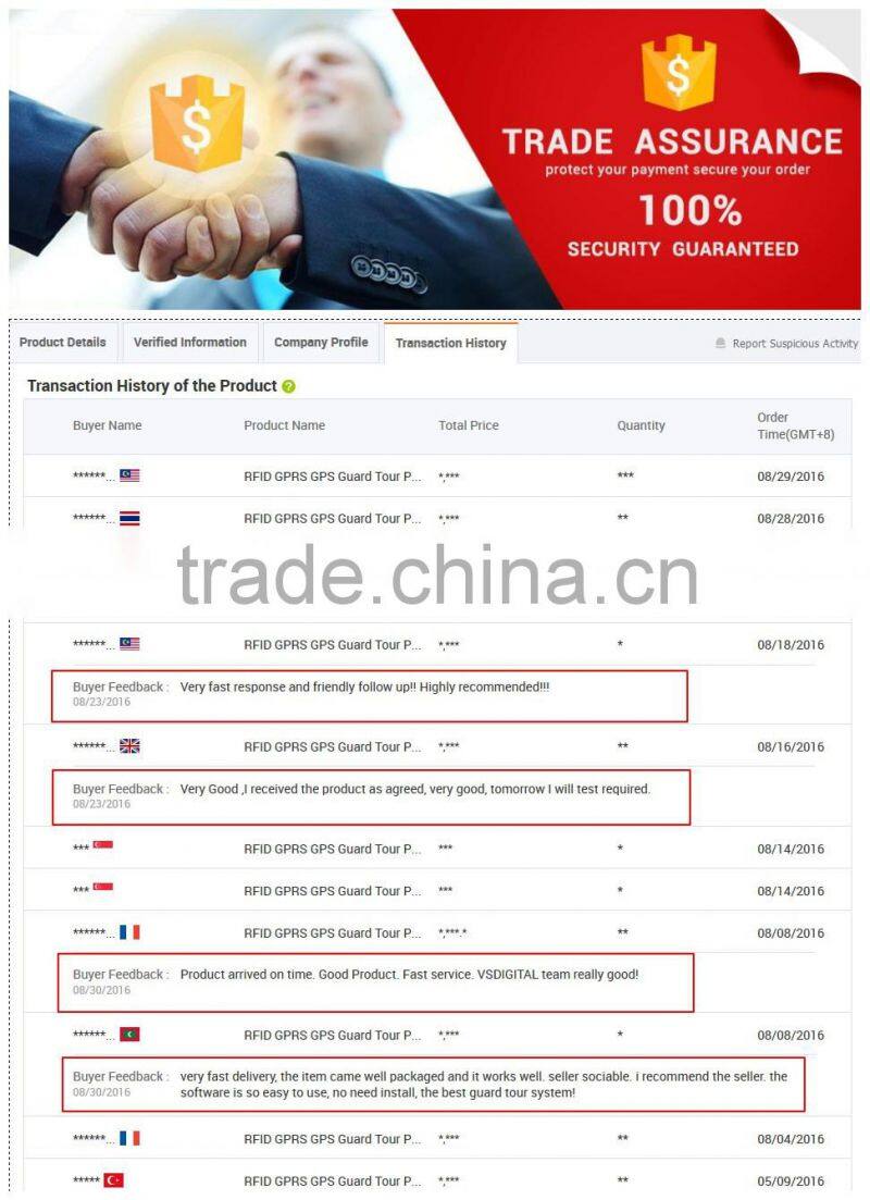 rfid device guard tour system for security company