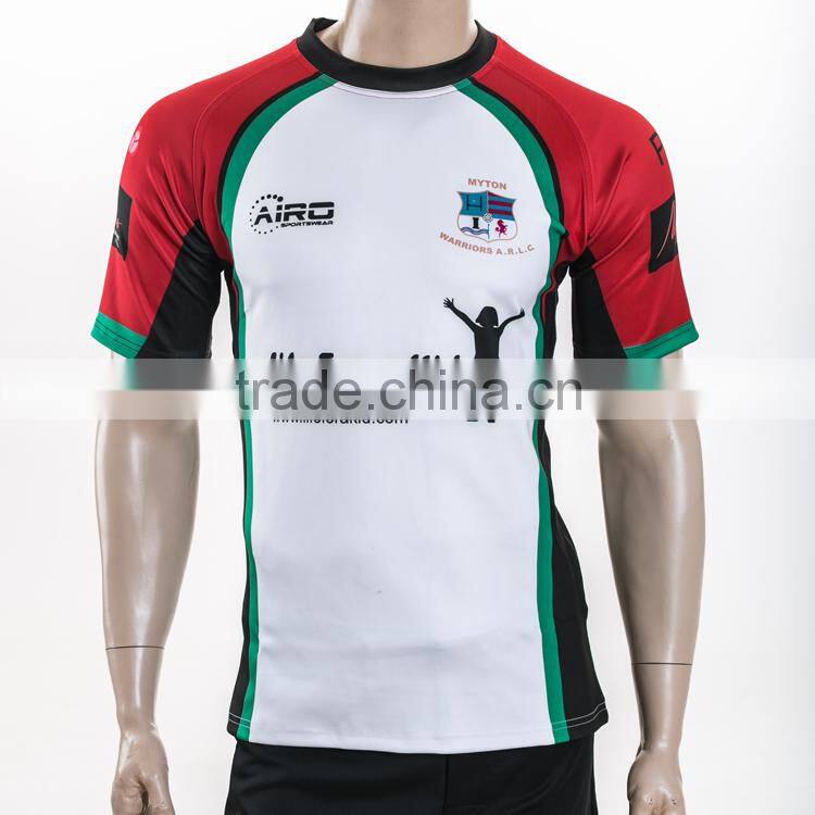 Wholesale quality custom make christmas sublimated rugby jersey,sublimation soccer jersey
