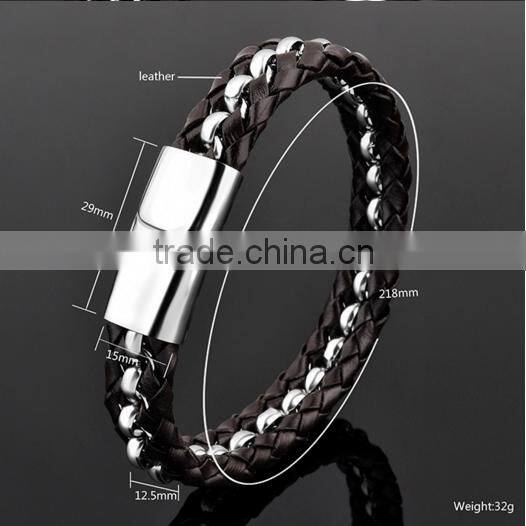 China Online Shopping Men'S Woven Leather Bracelets