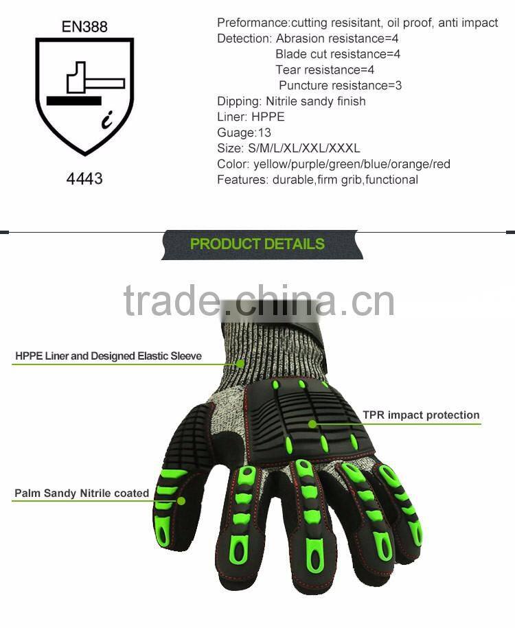 Knuckle protection EN 388 4443 miner gloves