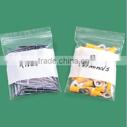 wholesale (2 MIL) PLASTIC POLY BAGS WHITE WRITING BLOCK ZIPLOCK Reclosable Bags