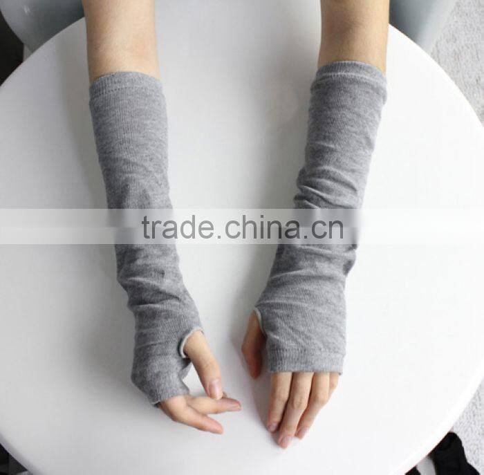 2014 New Fashion Unisex Autumn/Winter Hand Arm Crochet Knit Long Stretchy Fingerless Gloves Warm
