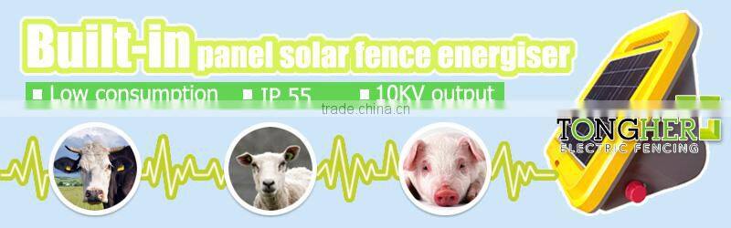 Panel built-in solar farm electric fence energizer