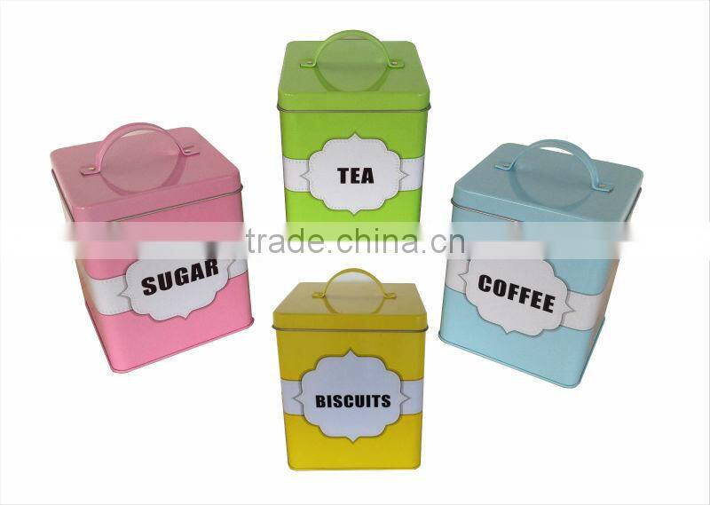 fancy 5ps metal biscuits storage box