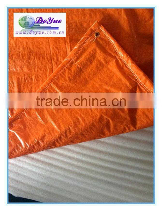 Orange color hail protection car covers poly tarp,car storage shelter cover tarpaulin