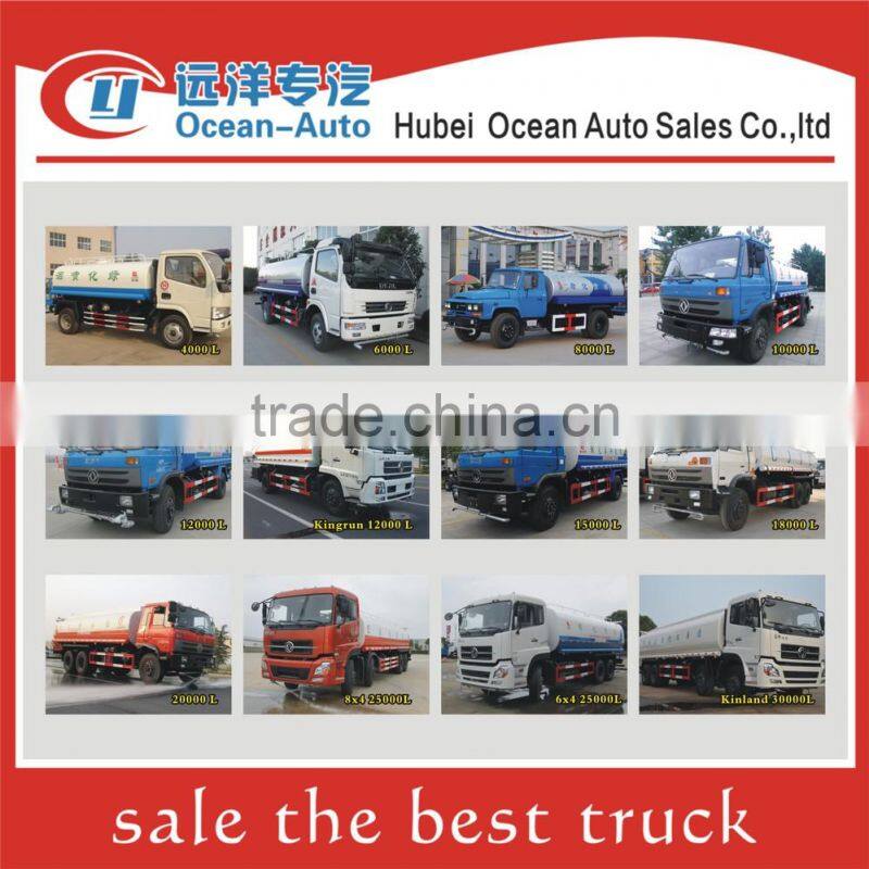 Dongfeng diesel fuel 15000 liter 4X2 drive wheel water tender trucks for sale