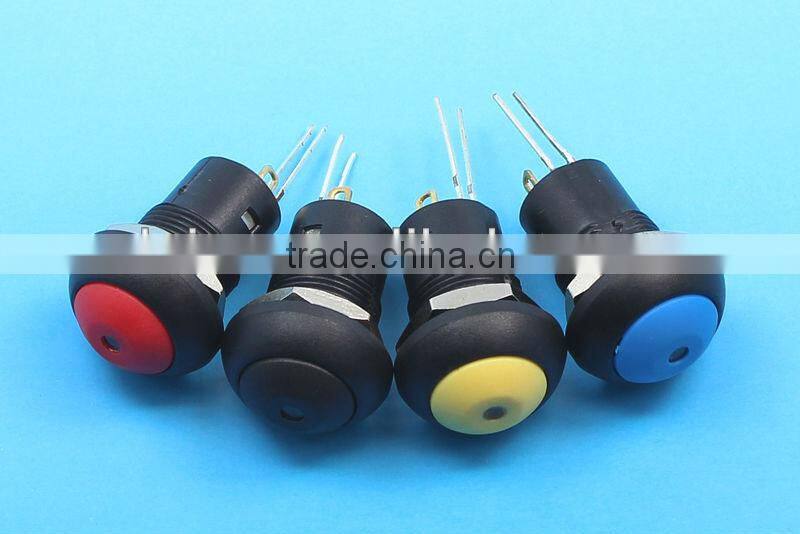 Plastic waterproof illuminated 12mm push button switch