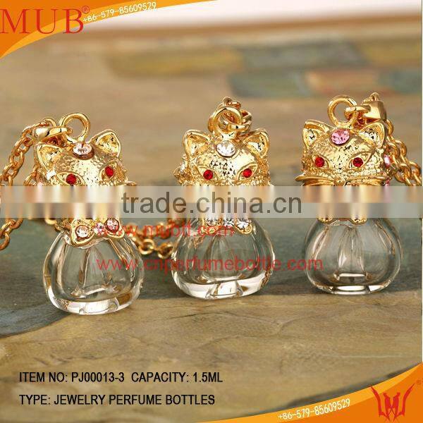 CAT shape Jewelry Pendant Glass Perfume bottle jewelry