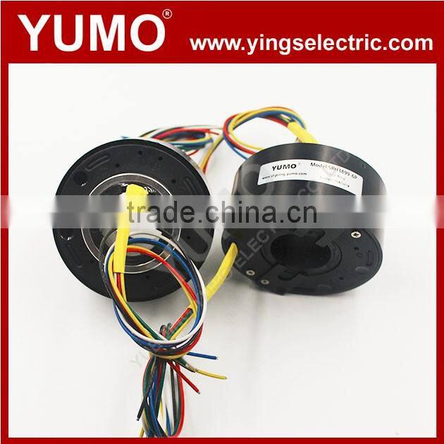 Electric slip ring ethernet type high current SRH3899-6P 38.1mm 500mm 6 circuits slip ring