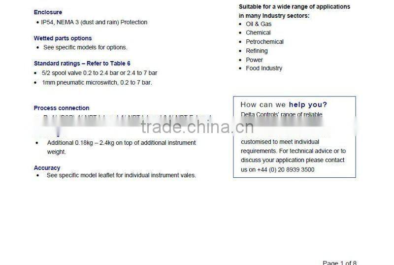 Pneumatic switch Delta-control