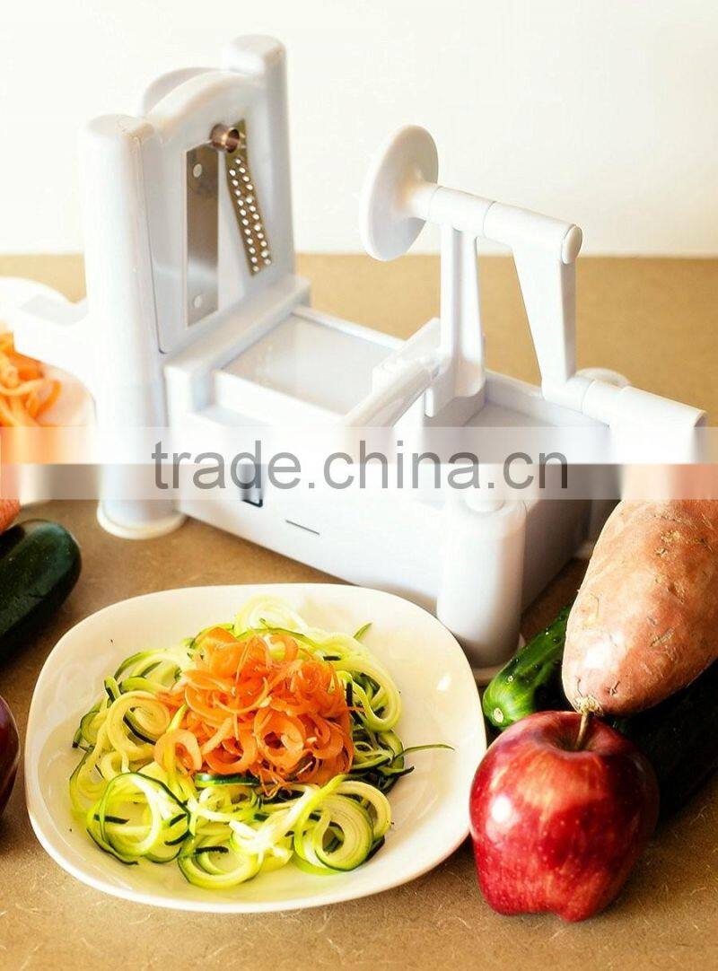 Greenwell 1 Tri Blade Vegetable Slicer - Spiral Cutter - Spiralizer for Vegetables, Fruit and Raw Food Cuisine