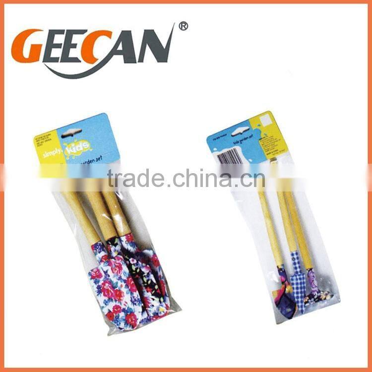 Hot sale and cheap kids garden tool set with PP bag package