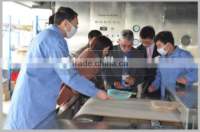 High efficiency continuous type microwave heater for box lunch