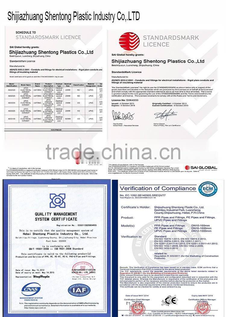 best sale and quantity, pvc pipe list