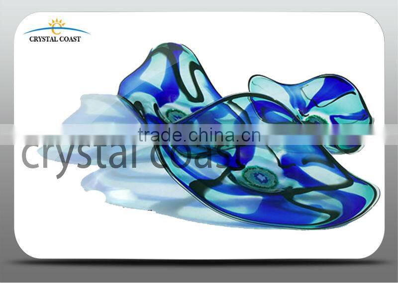 wholesale small home accessories candy colored art lucite table glass plate;wholesale candy dish glass