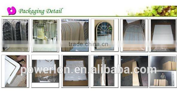 POWERLON Garden Window Mirrors Wrought Iron Frame with Fantastic Reflection Glass